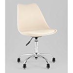 Офисный стул на металлическом основании EGGERY Beige пластик варинант исполнения - 1 | Loft Concept в Твери