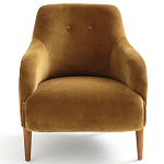 Кресло велюровое золотистого цвета Diaspro Gold  Armchair варинант исполнения - 2 | Loft Concept в Твери