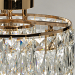 Потолочный светильник круглый с прозрачными подвесками Lunet варинант исполнения - 6 | Loft Concept в Твери