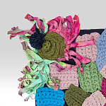 Ковер разноцветный из джинсовой одежды и армейских палаток Upcycling варинант исполнения - 2 | Loft Concept в Твери