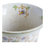 Ваза из фарфора на бронзовом основании Turquoise Blooming Garden варинант исполнения - 3 | Loft Concept в Твери