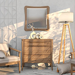 Зеркало квадратное c деревянной рамой из массива дуба Tasteful Furniture варинант исполнения - 2 | Loft Concept в Твери