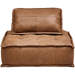 Модульное коричневое кожаное кресло Caron Leather Armchair варинант исполнения - 2 | Loft Concept в Твери