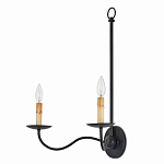 Бра настенное черное с 2-мя лампами Candle Sleeves варинант исполнения - 4 | Loft Concept в Твери