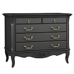 Комод черный из массива бука в стиле прованс Black Provence варинант исполнения - 3 | Loft Concept в Твери