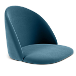 Барный стул вращающийся со спинкой Синий Велюр Vendramin Chair варинант исполнения - 2 | Loft Concept в Твери