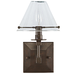 Бра с прозрачным стеклянным абажуром в форме конуса Bartolomeo Bronze варинант исполнения - 3 | Loft Concept в Твери