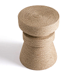 Приставной стол с отделкой из джута Juti D35 см варинант исполнения - 3 | Loft Concept в Твери