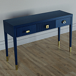 Дизайнерский Письменный стол Elsa Dreams Blue с тремя ящиками варинант исполнения - 3 | Loft Concept в Твери