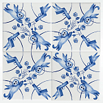 Плитка с узором 2 кота 2 пистолета варинант исполнения - 2 | Loft Concept в Твери