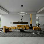 Светодиодная люстра Black LED Circle and Ball Lamp варинант исполнения - 7 | Loft Concept в Твери