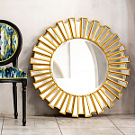 Зеркало круглое с лучами из зеркальных фацетов Golden Facet варинант исполнения - 2 | Loft Concept в Твери