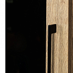 Шкаф-витрина в стиле лофт с чёрной стеклянной дверью Urban Style Space варинант исполнения - 5 | Loft Concept в Твери