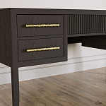 Большой Рабочий стол Primo с 5 выдвижными ящиками Темный орех варинант исполнения - 4 | Loft Concept в Твери