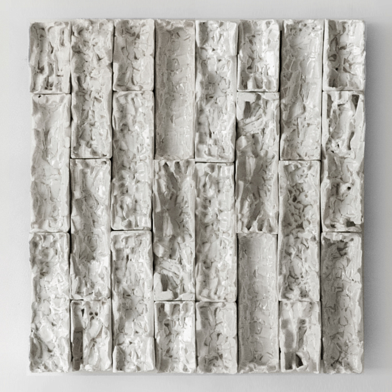 Фактурное Панно для современного интерьера Topo Study I Белый в Твери | Loft Concept 