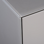 Тумба под телевизор со стеклянной столешницей и с выдвижными ящиками Minimalist Accent варинант исполнения - 4 | Loft Concept в Твери