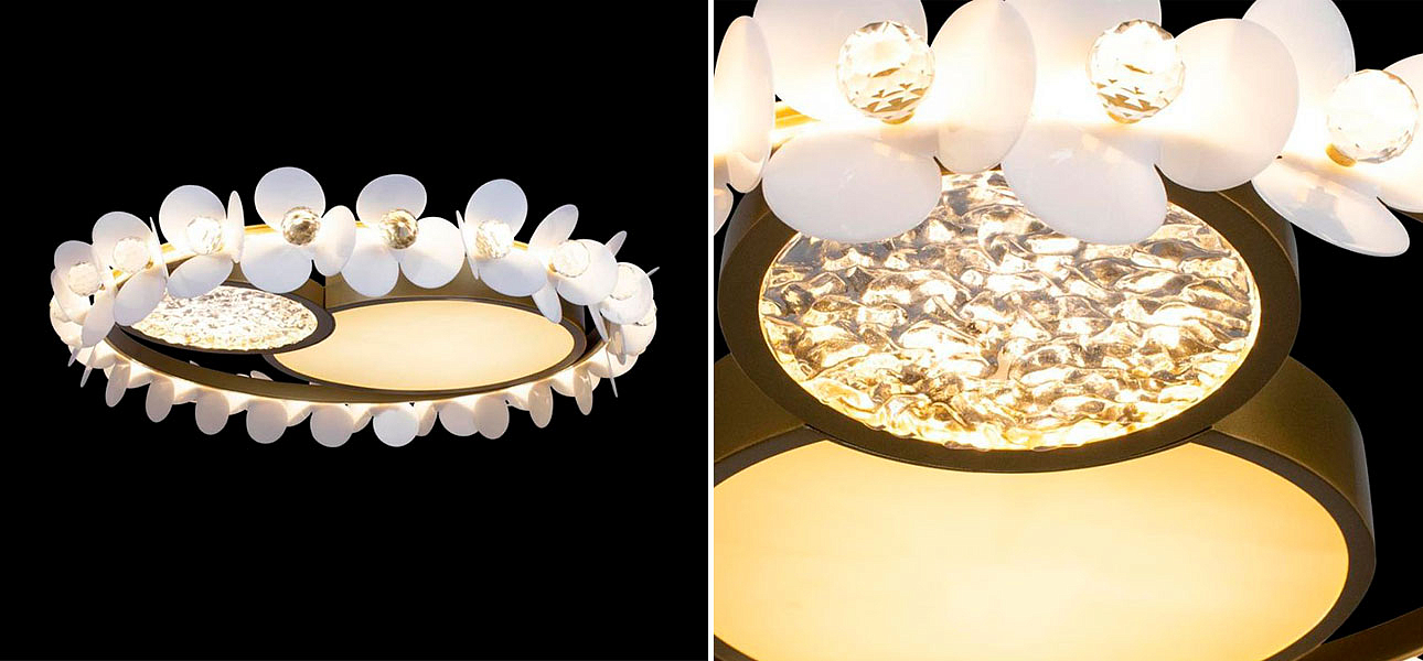 Потолочный светильник Белые Цветы White Flowers Ceiling lamp D 56 Потолочный светильник Белые Цветы White Flowers Ceiling lamp D 56 - Loft-Concept в Твери