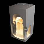 Встраиваемый в стену гипсовый светильник под покраску с арками и рельефными колоннами Antiquity Athena варинант исполнения - 3 | Loft Concept в Твери