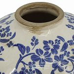 Ваза округлой формы с синим цветочным узором Blue & White Ornament  варинант исполнения - 2 | Loft Concept в Твери
