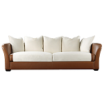 Элитарный современный диван Birmingham с кожаной спинкой варинант исполнения - 4 | Loft Concept в Твери