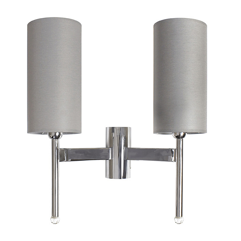 Бра с 2-мя серыми цилиндрическими абажурами Natural Concepts Серый в Твери | Loft Concept 