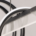 Люстра линейная черного цвета с волнообразным металлическим элементом Luke Lampco Tracer Lamp варинант исполнения - 9 | Loft Concept в Твери