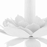 Торшер с декором в виде белого цветка магнолии на каркасе и черным абажуром White Magnolia варинант исполнения - 2 | Loft Concept в Твери