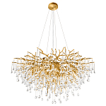 Люстра подвесная с прозрачными стеклянными подвесками в форме капель Диаметр 100 см Droplet Chandelier варинант исполнения - 4 | Loft Concept в Твери