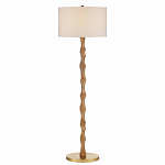 Торшер с цилиндрическим тканевым абажуром на каркасе волнистой формы Rotation варинант исполнения - 1 | Loft Concept в Твери