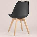 Стул с основой из пластика и мягким сиденьем Arvika Black варинант исполнения - 5 | Loft Concept в Твери