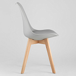 Стул с основой из пластика и мягким сиденьем Arvika Grey варинант исполнения - 3 | Loft Concept в Твери