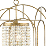 Люстра золотая с внутренним цилиндром из хрустальных бусин Romantic Lantern варинант исполнения - 1 | Loft Concept в Твери