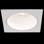 Встраиваемый спот светодиодный квадаратный белого цвета с круглым углублением Ombra Lux  варинант исполнения - 1 | Loft Concept в Твери