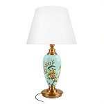 Настольная лампа голубая с изображением птиц Slip Away варинант исполнения - 1 | Loft Concept в Твери