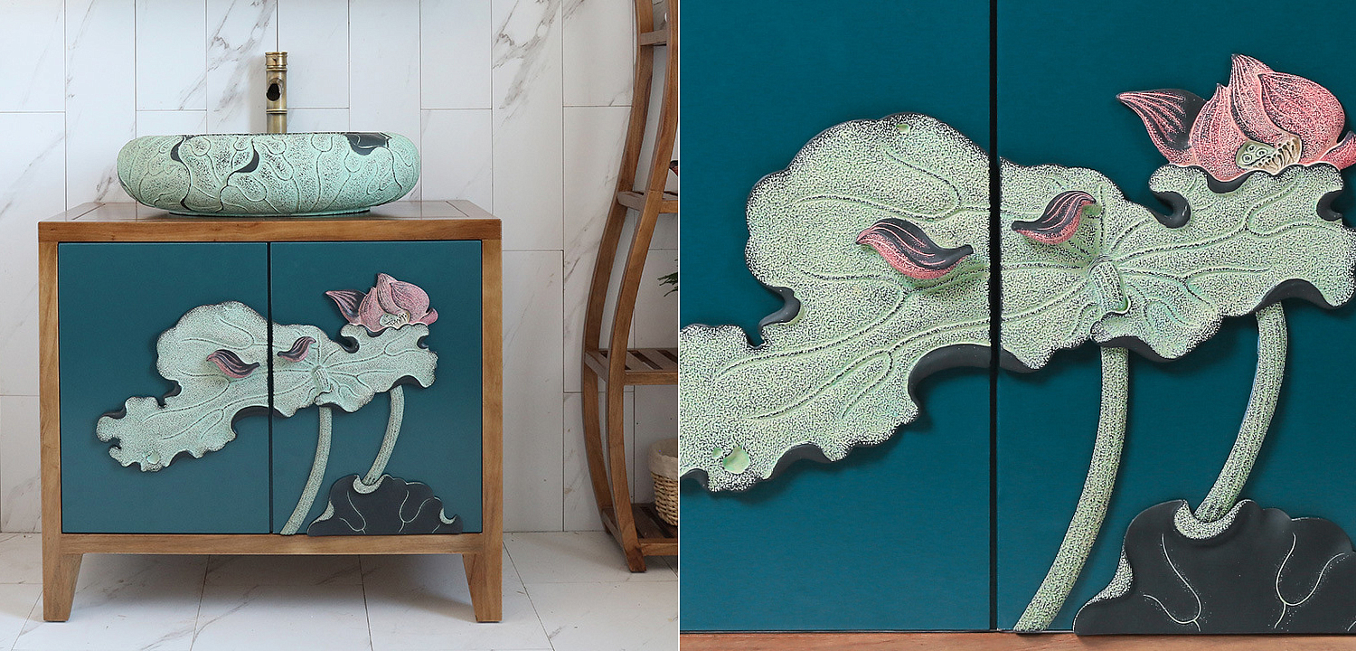 Тумба Lotus on Turquoise Тумба Lotus on Turquoise - Loft-Concept в Твери