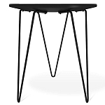 Стол журнальный с круглой столешницей из стекла Gold and Black Marble варинант исполнения - 4 | Loft Concept в Твери