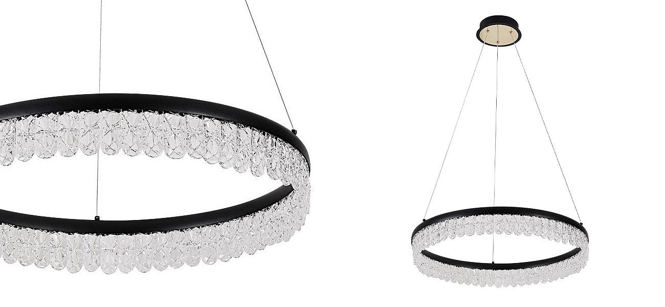 Круглая светодиодная люстра Pettico Black Круглая светодиодная люстра Pettico Black - Loft-Concept в Твери
