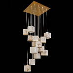 Люстра подвесная с квадратными плафонами из натурального камня Glowing Spheres варинант исполнения - 3 | Loft Concept в Твери