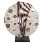 Настольная лампа из перламутра и дерева на подставке Indonesian Round Shell варинант исполнения - 1 | Loft Concept в Твери