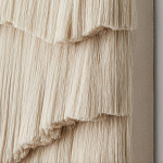 Светло-Бежевое Панно из нитей White Landscape Wall Hanging варинант исполнения - 3 | Loft Concept в Твери