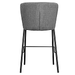 Стул барный серый с широкой закругленной спинкой Bar Chair Gray варинант исполнения - 4 | Loft Concept в Твери