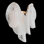 Бра из полупрозрачных овальных лепестков из стекла с металлическим основанием золотого цвета Nazaire Glass Lighting варинант исполнения - 1 | Loft Concept в Твери