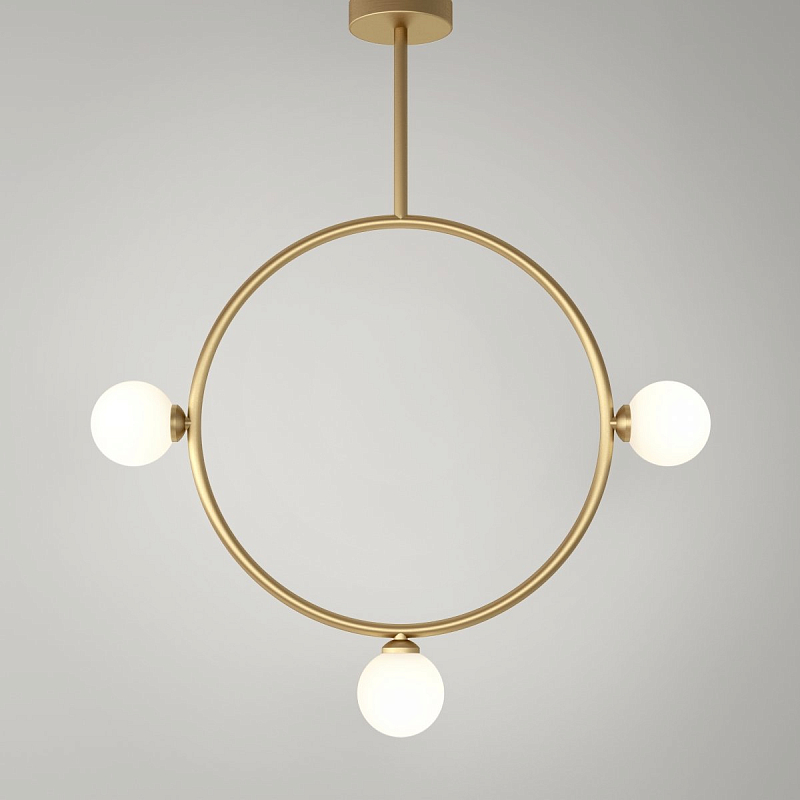 Люстра Areti Circle Pendant Золотой Белый Люстра Areti Circle Pendant Золотой Белый в Твери | Loft Concept