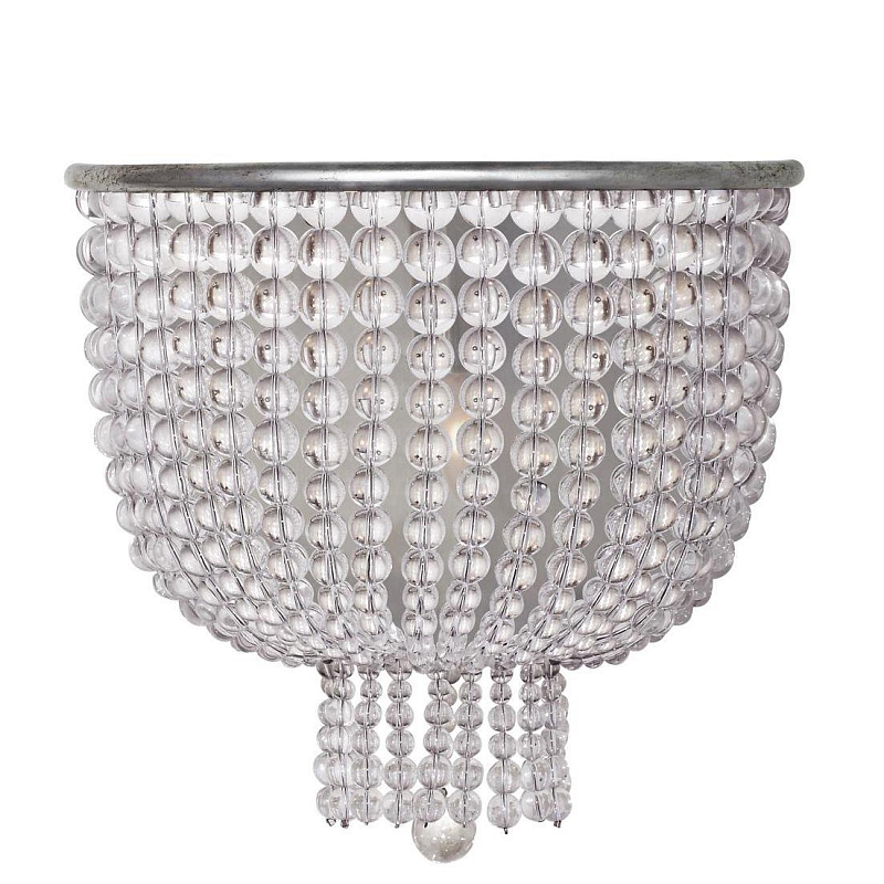 Бра JACQUELINE CLEAR SCONCE Прозрачный Латунь Серебряный Бра JACQUELINE CLEAR SCONCE Прозрачный Латунь Серебряный в Твери | Loft Concept