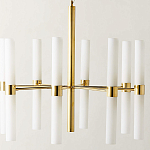 Люстра золотая с 16-ю тонкими цилиндрическими плафонами Shoulders варинант исполнения - 1 | Loft Concept в Твери