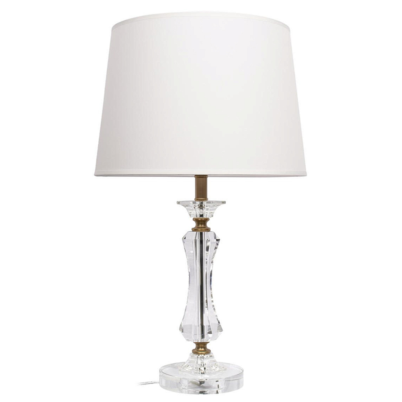 Настольная лампа с хрустальным основанием Crystal Аmphora Белый Прозрачный в Твери | Loft Concept 