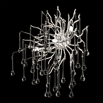 Бра с лучеобразным основанием и подвесками из прозрачного стекла в виде длинных капель Droplet Chandelier варинант исполнения - 12 | Loft Concept в Твери