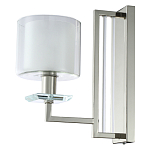 Бра с геометрическим каркасом из металла и цилиндрическим стеклянным плафоном Laurent варинант исполнения - 1 | Loft Concept в Твери