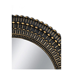 Зеркало круглое с текстурированным дизайном рамы Helios варинант исполнения - 4 | Loft Concept в Твери