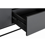 ТВ-тумба цвета графит с  2-мя дверцами и ящиком Strict Lines варинант исполнения - 4 | Loft Concept в Твери